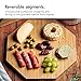 VonShef Jigsaw Platter Cheese Board with Display Stand, Natural Bamboo Wooden Charcuterie and Meat Serving Boards, 4 Connecting Coaster Plates Included, H6 X W6 X D0.5 Inches