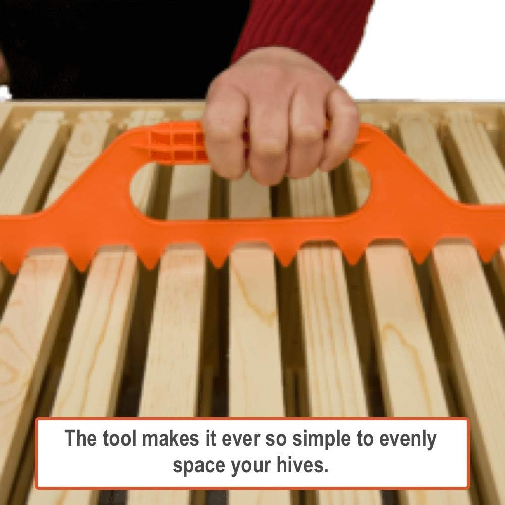 fang FANS 1PC Plastic Frame Spacer Bee Hive Frame Spacing Tool (Orange)