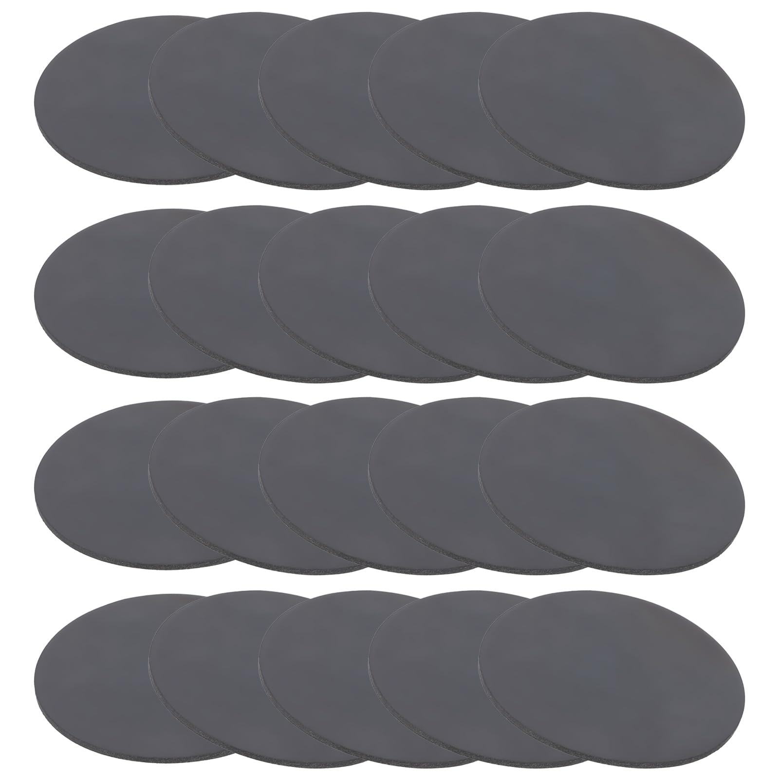 PATIKIL Rubber Solid Discs Washers, 20 Pcs 50mm OD x 1.5mm Thick Rubber Round Gasket Pad Bushings Spacer Washer for DIY Gasket Craft, Black
