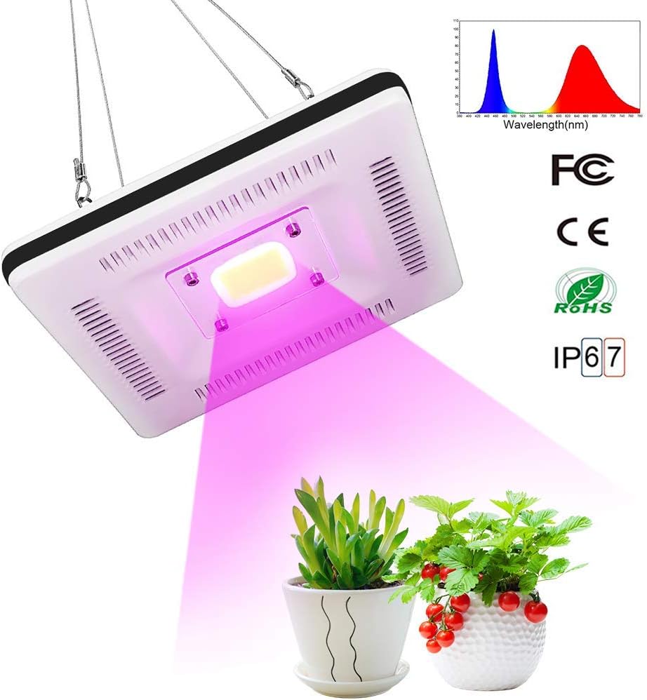 Niello LED Grow Lights Waterproof, 200W Plant Grow Light with No Noise