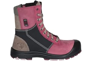 8" Steel toe safety work boots for Women | with zipper - PF368
