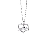 Charm America - Silver Dolphin Heart Pendant Necklace - 925 Sterling Silver - Adjustable Silver Necklace 16” - 18”