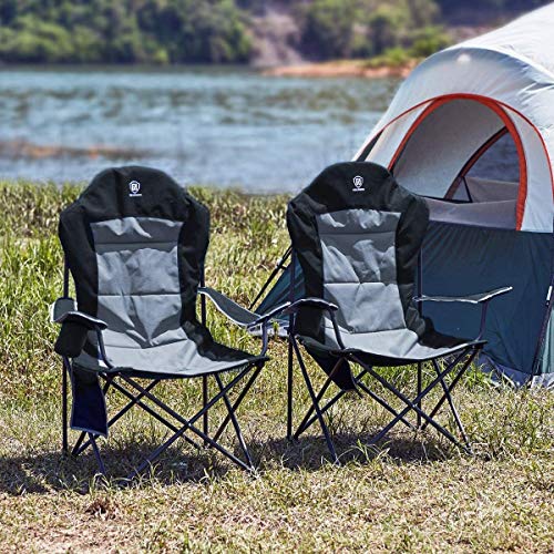 Ever Advanced Chaise De Camping Pliable Portable Robuste Dossier Haut Porte-gobelet Avec Sac De Transport Jardin Pêche…
