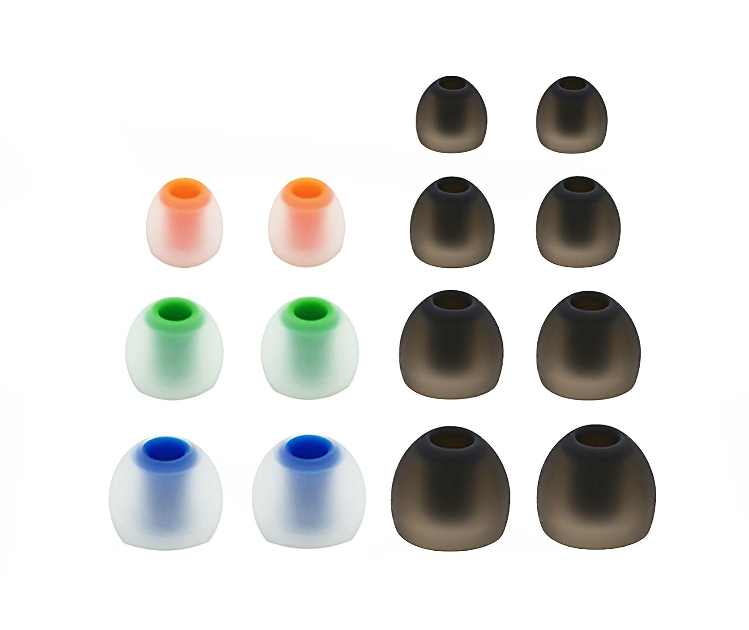 14pcs (NSY-TWTB) Silicone Tips Compatible with True Wireless Earphones- Jabra Elite Sport, Samsung Gear IconX, Bragi Dash Headphone, Motorola VerveOne, Sol Republic Amps Air, and LG HBS-F110 Tone Free