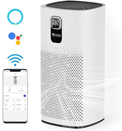 Proscenic A9 Luftreiniger Air Purifier App Steuerung 99 97 Filterleistung Hepa 13 Filter Cadr 460m H Bis Zu 90m Grosse Wohnung Allergiker Raucher Gegen Staub Pollen Geruch Weiss Amazon De Kuche Haushalt