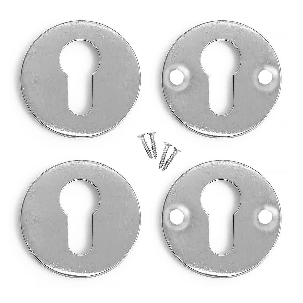 Euro Lock Escutcheon Round Keyhole Cover Stainless Steel Key Hole Lock Cover Suitable for Door Wooden Door Anti-Theft Door