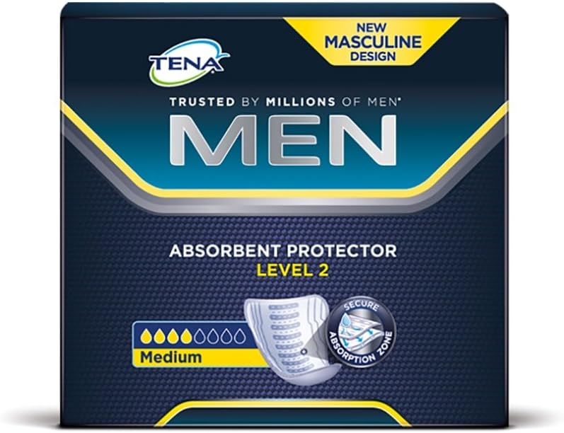 TENA for Men Level 2 Diapers Protectors Bulk 6 Packs of 10 (60)