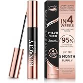 Eyelash Growth Serum, Lash Serum for Eyelash Growth with Multi-Peptide &amp; Biotin for Longer, Fuller, Thicker-Looking Lashes &amp; Brows, Gentle Vegan Formula for Sensitive Eyes, 6 mL