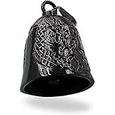 Viking Motorcycle Bell, Gremlin Bells for Motorcycles, Odin Warship Tree of Life Guardian Angel Biker Bell