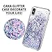 Caka iPhone X Case, iPhone Xs Glitter Case Liquid Series Girls Luxury Fashion Bling Flowing Liquid Floating Sparkle Glitter Cute Soft TPU Case for iPhone X XS (Blue Purple)