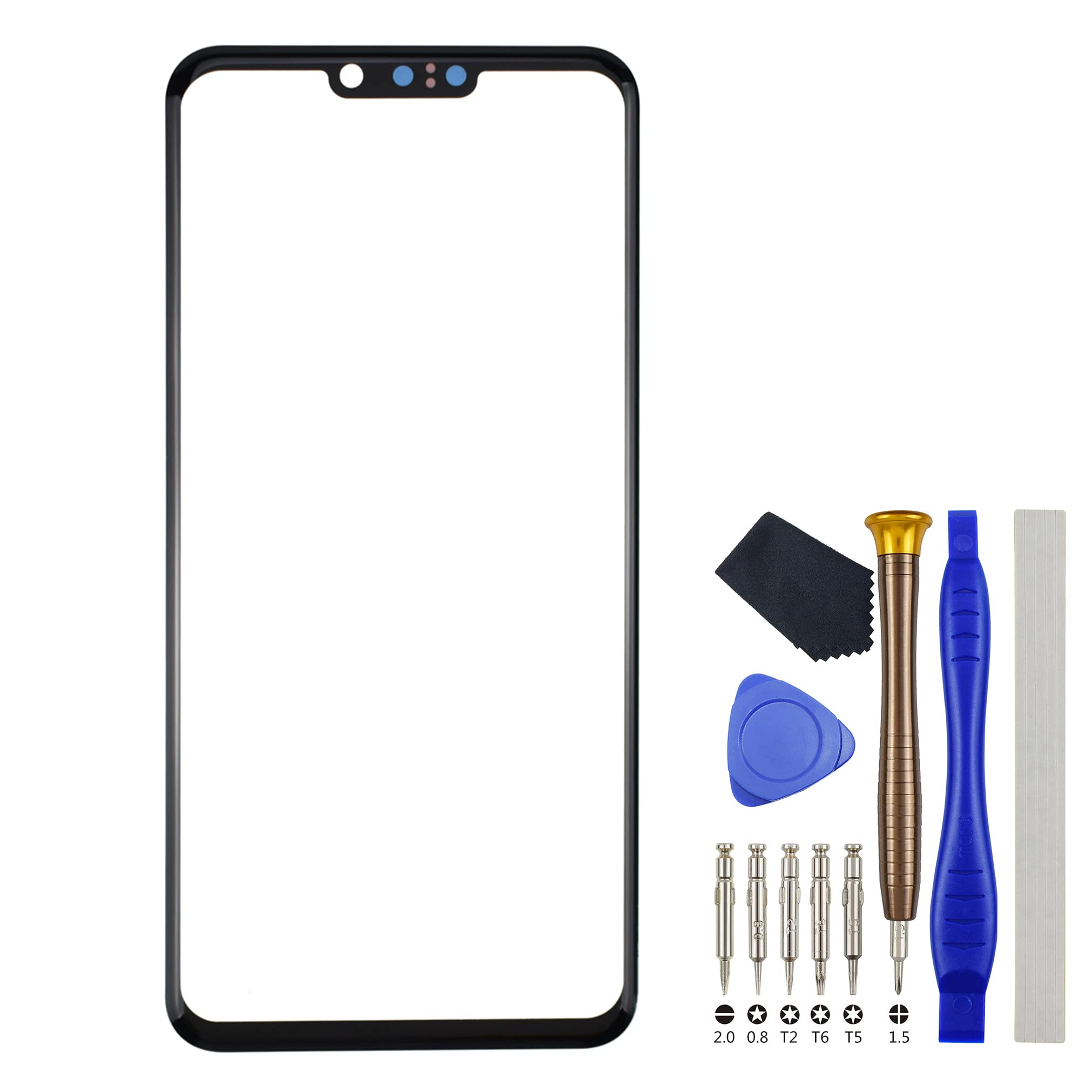 Photo 1 of 6.1" External Screen Glass Replacement for LG G8 ThinQ LMG820QM7 LM-G820UMB LMG820UM0 LMG820UM1 LMG820UM2 LM-G820N LM-G820 Black
