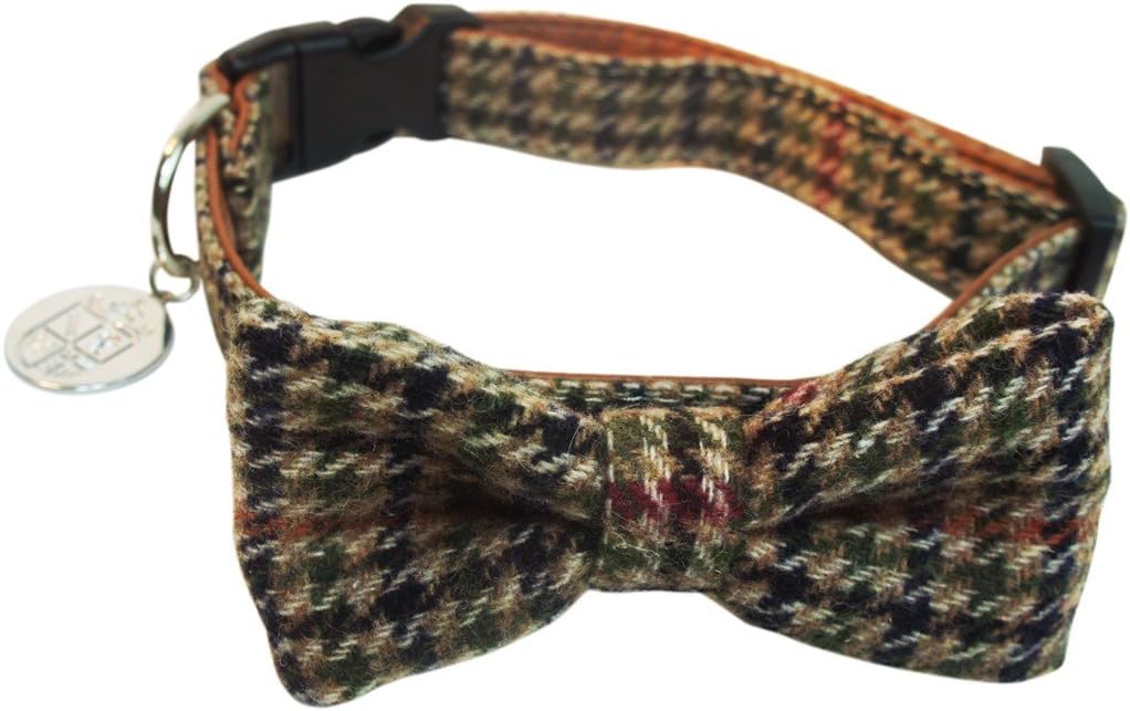 PetLondon Tweed Bow Tie Collar Stanley, Small