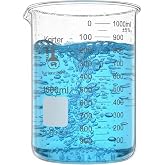 1000ml Beaker, Low Form Griffin, Boro. 3.3 Glass, Double Scale, Graduated, Karter Scientific 213D27 (Single)