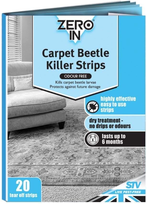 3XZero in Carpet Beetle Killer Strips (20 TearOff Strips, Dry