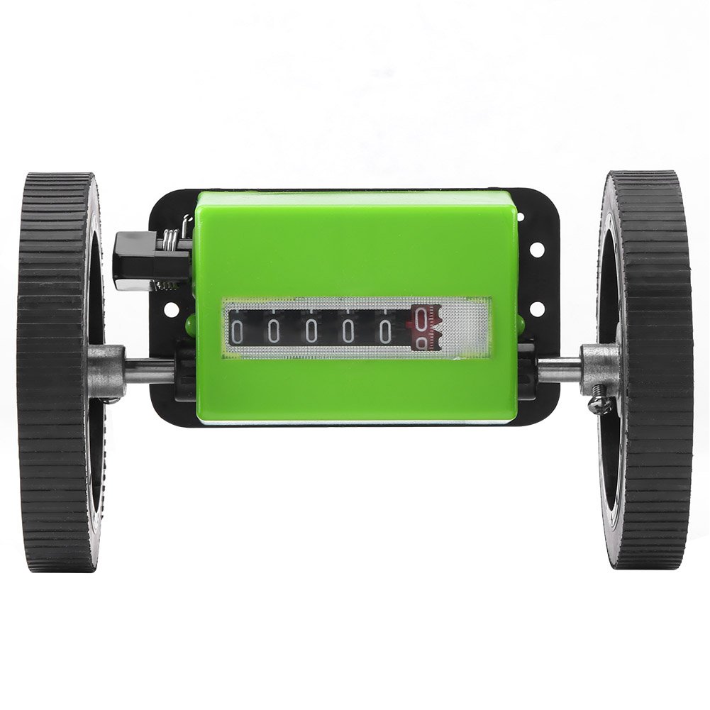 Meter Counter, Roller-Type Meter Counter, 6 Digit Meters Rolling Mechanical Length Counter with Rolling Wheel for Measuring Textile, Printing, Artificial Leather