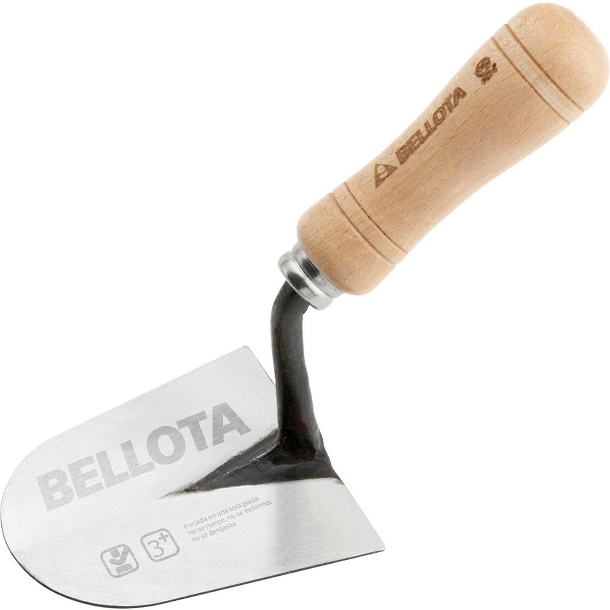 Bellota 5848 Catalonian Forged Trowel with Wooden Handle 120 x 110 mm Round Tip