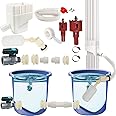 Perfsign Prevent Overflow Rainwater Collection System,Downspout Diverter,Rain Water Catching System,Rain Barrel Spigot kit,Rain Barrel Diverter kit,Downspout Adapter,Roof Rain Diverter Connection Kit