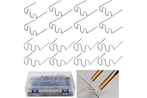 DLronwey Plastic Welding Staples 1000 pcs,2 Types Hot Staples for Decoration,Auto Repair,Architectural Modelling,Toy Manufacturing,Etc.