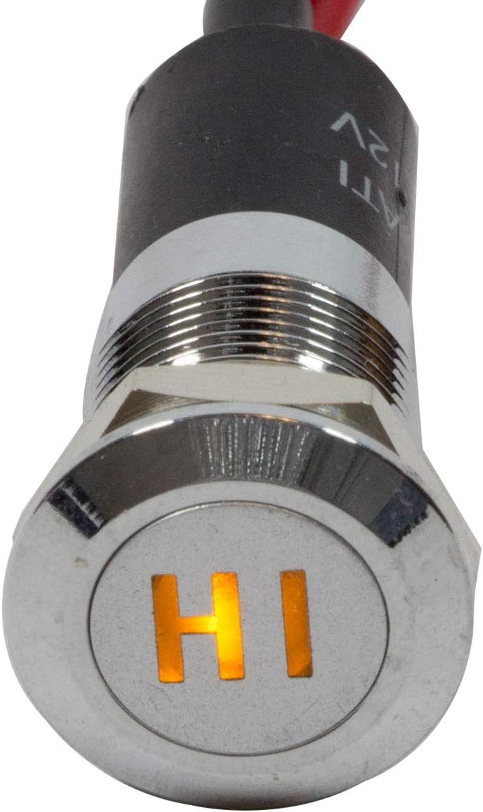 PLB12MS 12mm 1/2 12V LED Metal Signal Indicator Pilot Dash