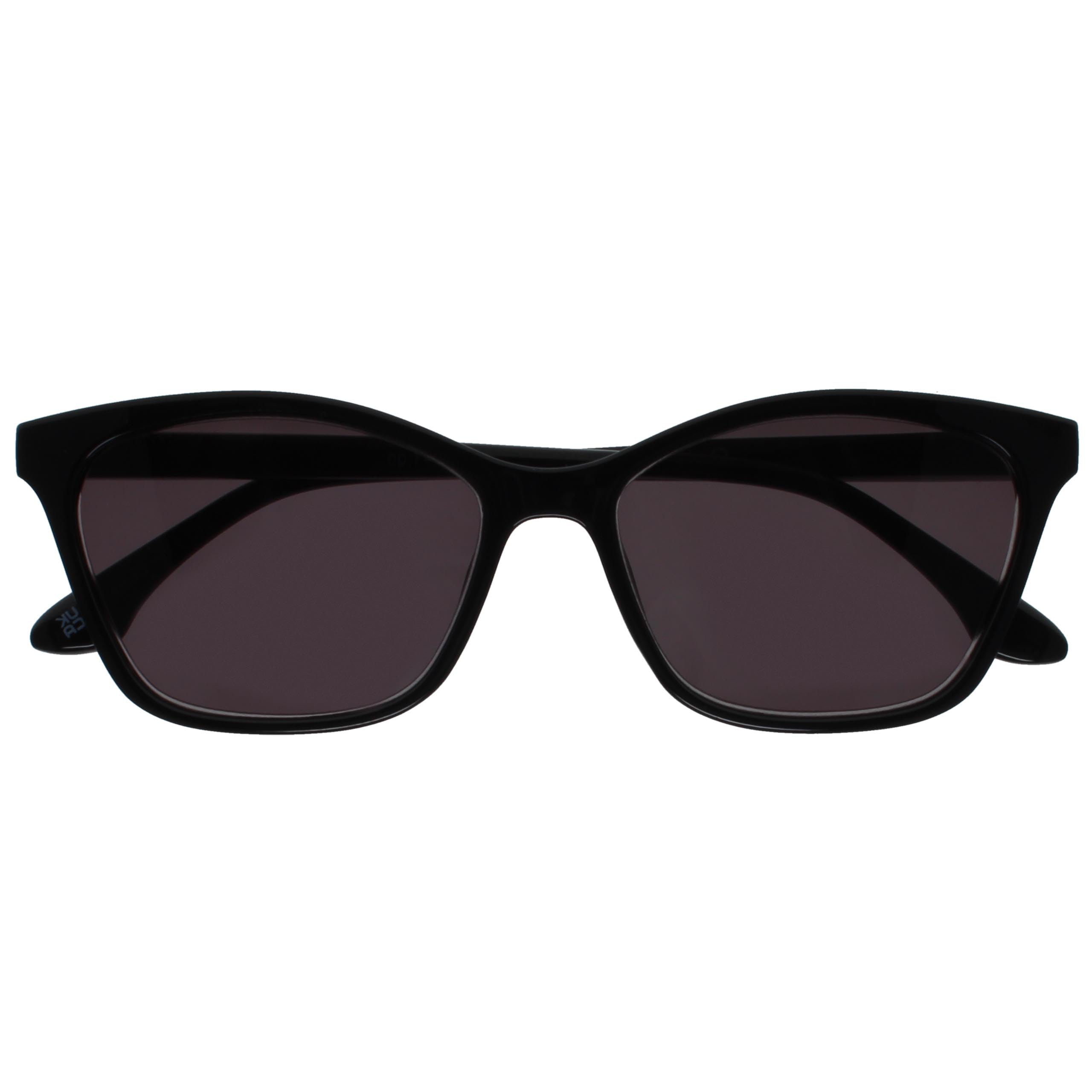 OPULIZE KAT Reading Sunglasses - Cat-Eye Frame - Black - Men & Women - Spring Hinges - S59-1 - +3.50