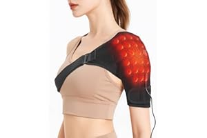 UMEBEAM Shoulder Heating Pads for Pain Relief - Jade Stone Heated Shoulder Wrap with 3 Temperature Settings, Ideal for Rotator Cuff, Shoulder Soreness Relief at Home,Office