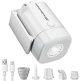 THE WEEKEND Portable Air Pump for Camping and Travel – Fast Inflate & Deflate with Built-in LED Lantern, Perfect for Air Mattresses, Pool Floats & Sleeping Pads