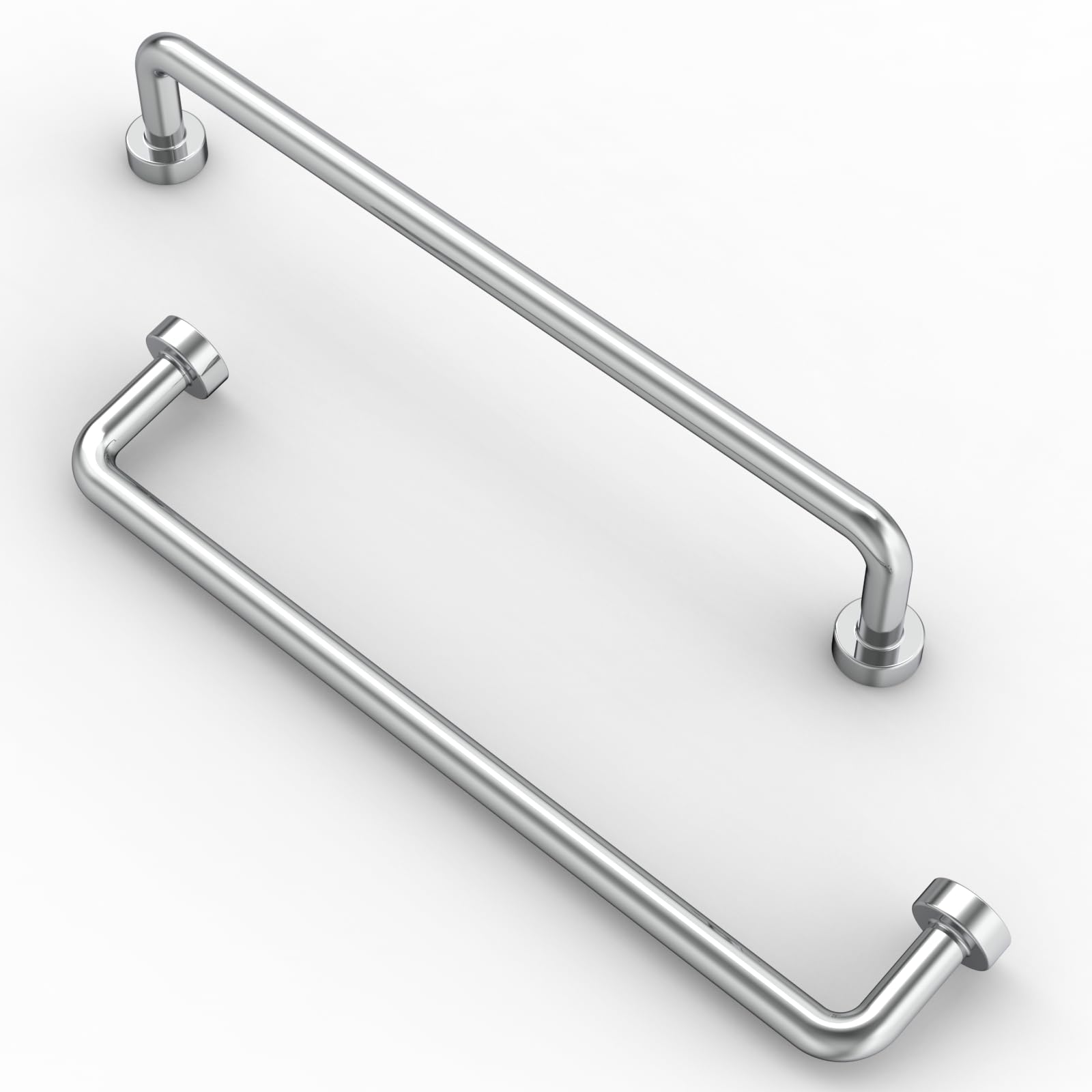 FURNIWARE Pack of 10 Cabinet Handles 160mm(6.3 Inch) Hole Center Chrome Kitchen Door Handles Hardware Drawer Pulls Kitchen Cabinet Door Handles Pull — image 1