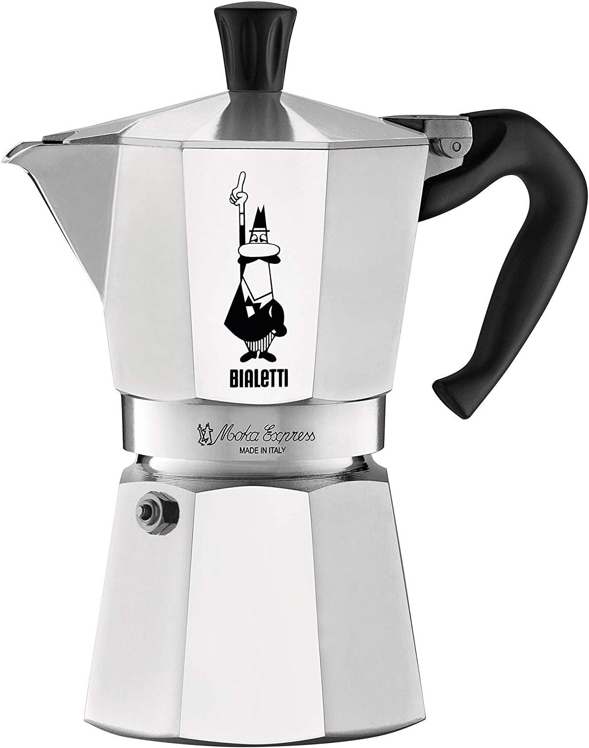 Bialetti 06800 Moka stove top coffee maker, 6 -Cup, Aluminum