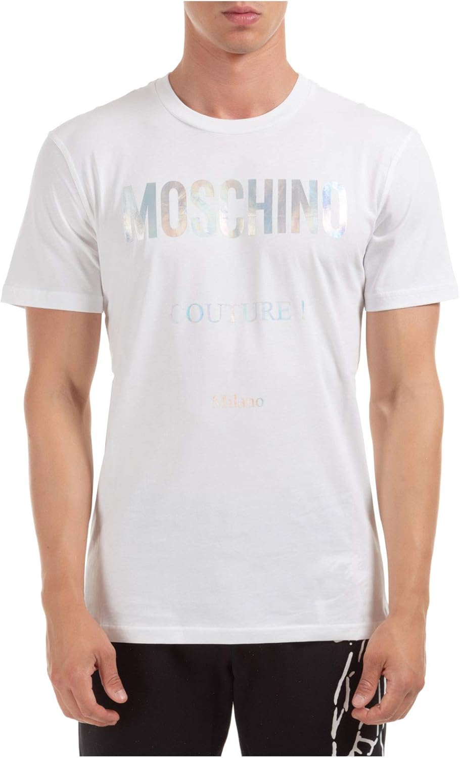 Moschino Men tShirt Logo Bianco 38 UK Amazon.co.uk Clothing