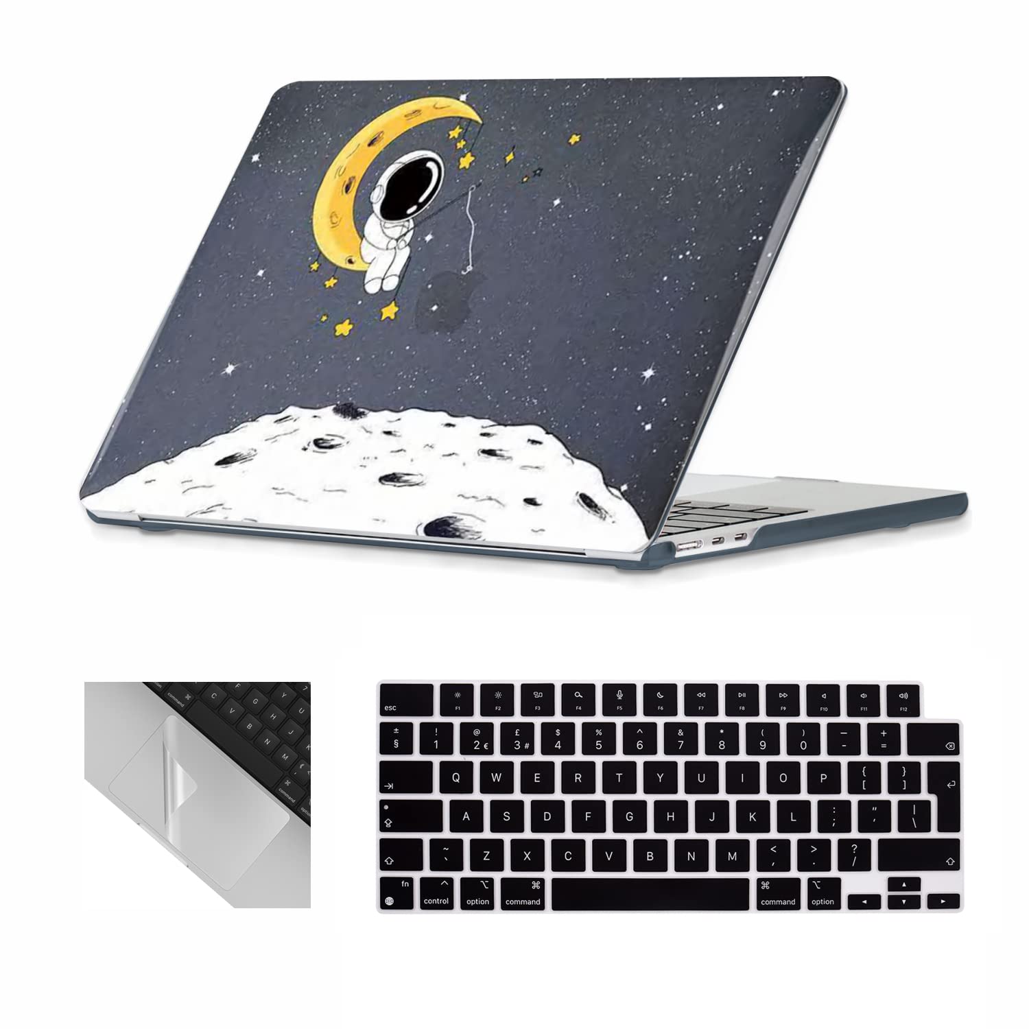 Se7enline Compatible with 15 inch MacBook Air M4 M3 M2 Case for Mac Air 15.3-inch Model A2941/A3114/A3241 Laptop Hard Shell Case with Keyboard Protective Cover & Trackpad Protector, Astronaut Fishing — image 1