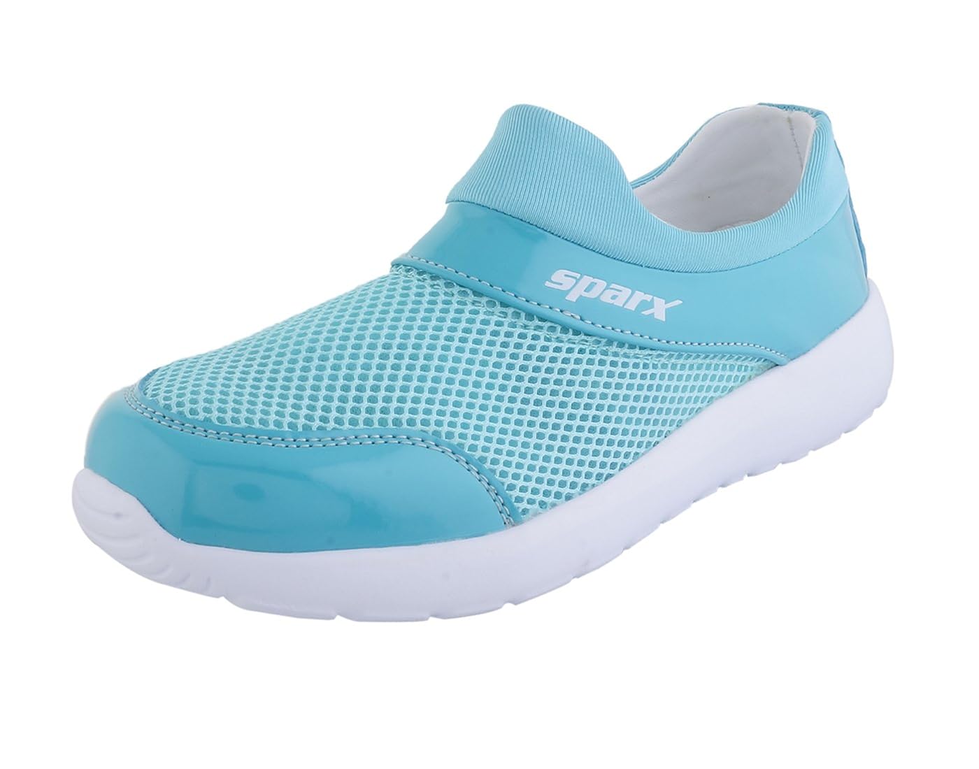 sparx women's pu mesh sky blue white shoes uk 8 (sx0089l)