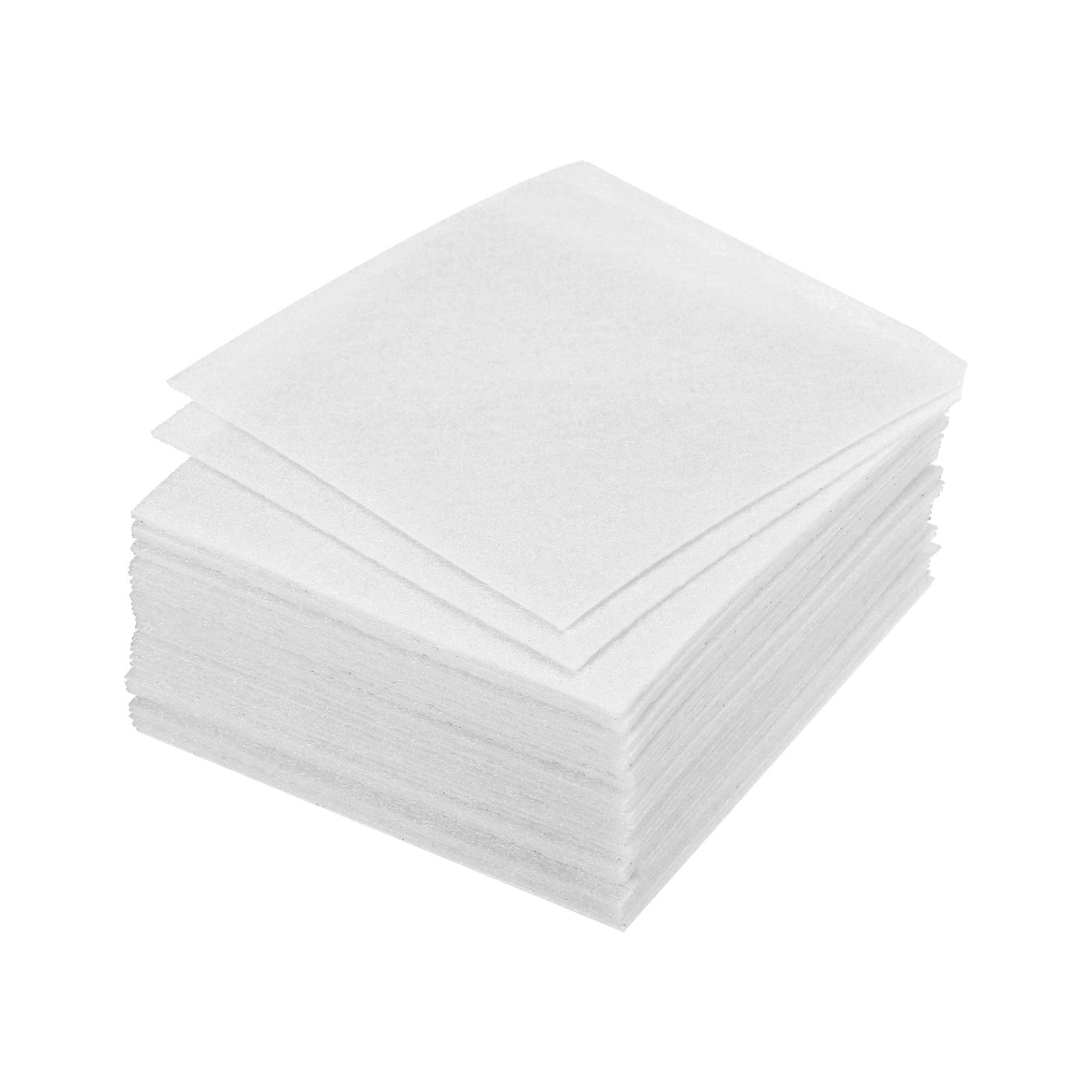 PATIKIL Soft Felt Sheets Fabric Craft Sheets White 4 Inch x 4 Inch for DIY Hobby Decorate Pack of 40