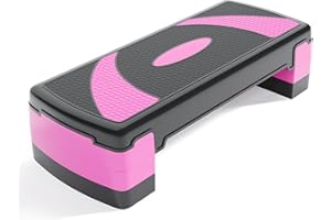 SFIHOME 31" Aerobic Exercise Step Platform, Step Up Exercise Platform with 4" 6" 8" Adjustable Risers, Stair Stepper Workout Stepper for Home Gym Strength Training Fitness Equipment