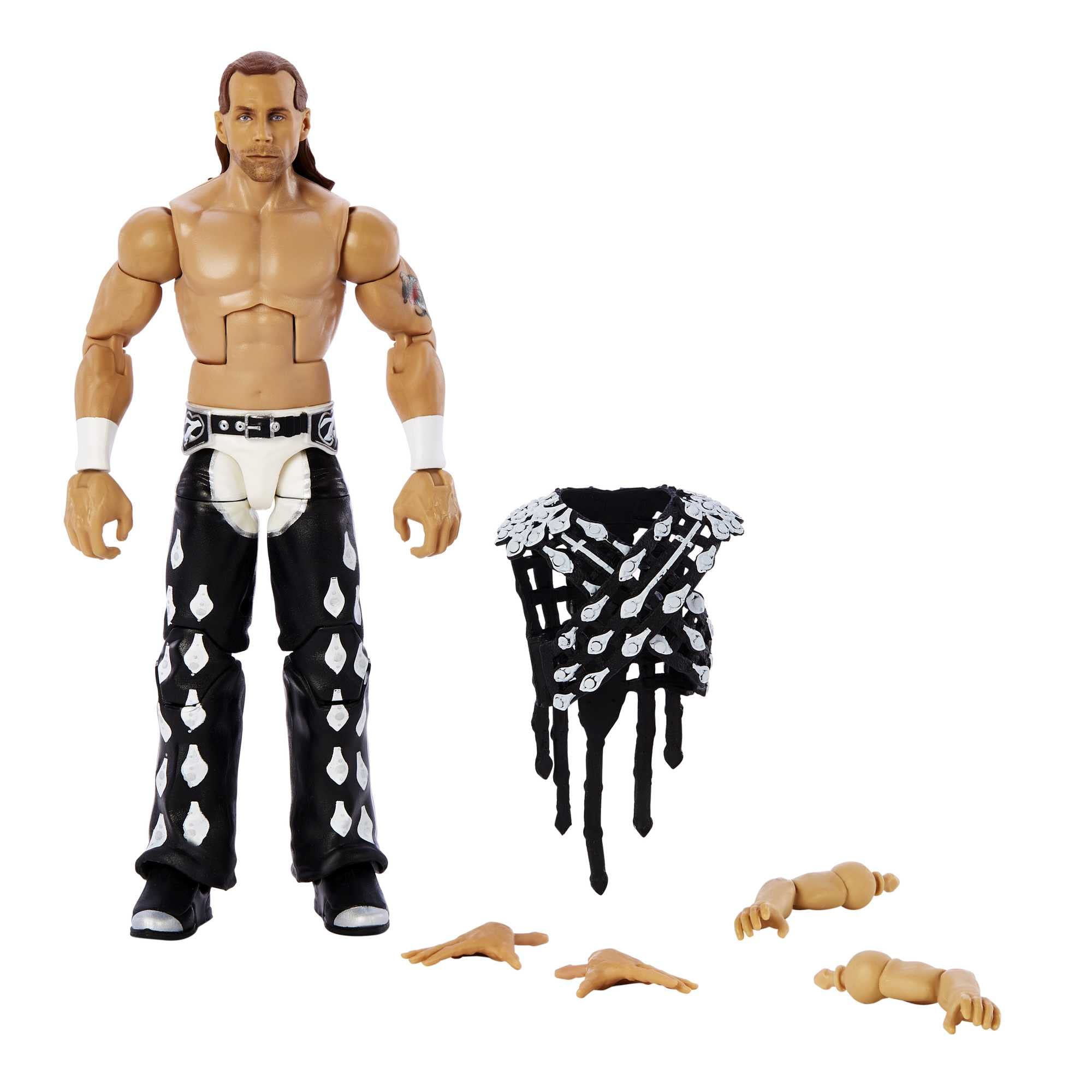 WWE Shawn Michaels SummerSlam Elite Collection Action Figure Dominik Mysterio Build-A-Figure Parts, Collectible Gift for Ages 8 Years Old & Up