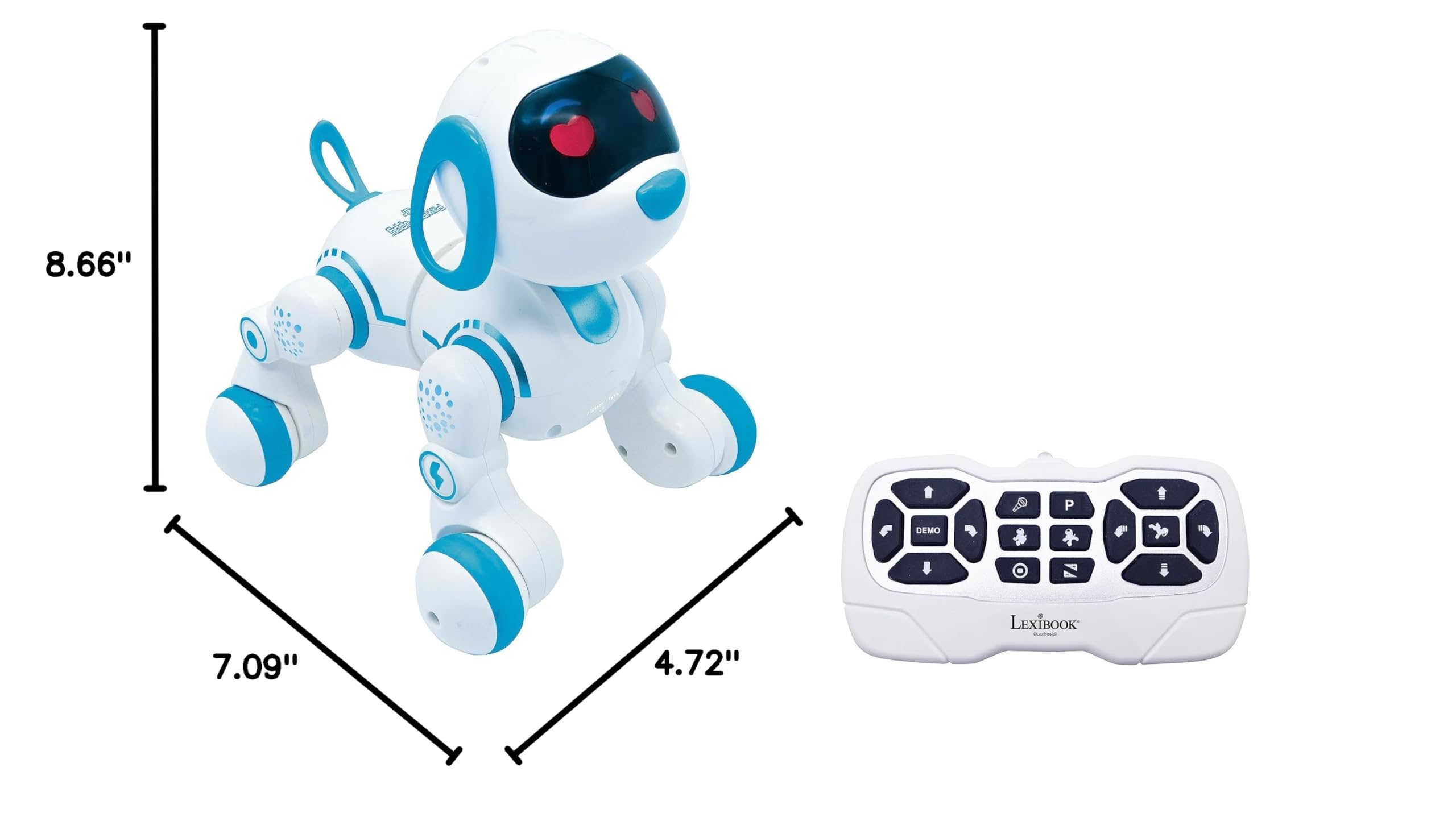 Lexibook Power Puppy® Jr - My Little Robot Dog - Robot Dog with Sounds, Music, Light Effects - Barks and Walks Like a Real Dog, Toy for Boys and Girls - PUP01