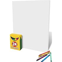 Amazon.com: White Card Stock Paper with Crayons, 8.5 x 11