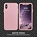 VANSIN iPhone X Case, iPhone 10 Case, 360 Full Body Protection Hard Slim Case Coated Non Slip Matte Surface with Tempered Glass Screen Protector for Apple iPhone X (2017) - Rose Gold