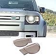 ABS Car Front Lamp Smoked Tinted headlights Cover Compatible with 2020 2021 2022 Land Rover Defender Accessories, Amber Front Lamp Cover Protect for LR Defender 110 Accessories (Headlights Cover-ABS)
