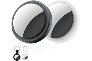 BOWENBO 2 Packs Air Tracker Tag (Apple MFi Certified) Compatible with Apple Find My (iOS Only) Bluetooth Tracker, Smart Keys Finder and Item Locator with Waterproof Case for Wallet Luggage Backpack 1B1W