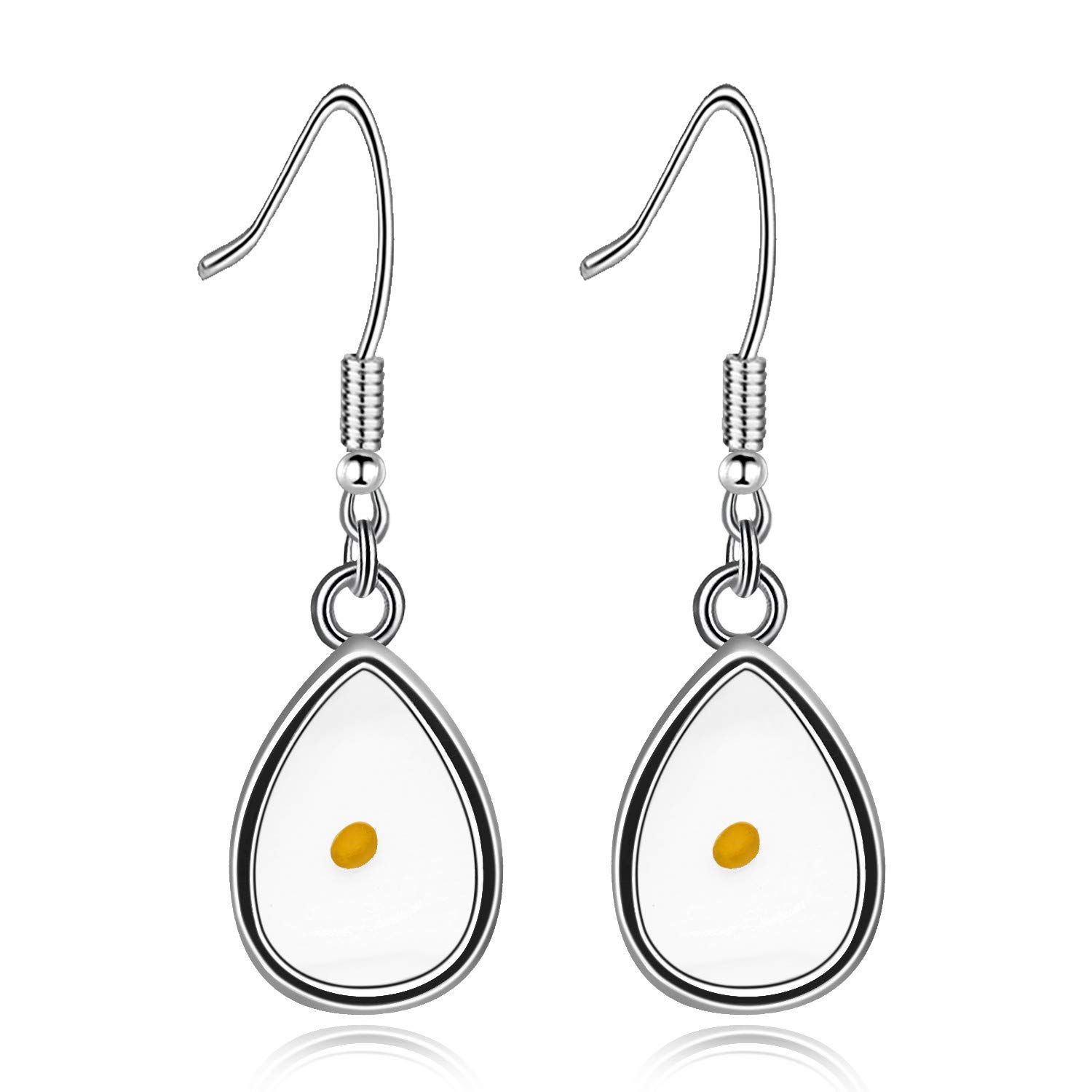 Uloveido Teardrop Pendant Mustard Seed Earings for Women, Stainless Steel Tear Drop Dangle Earrings for Girls Y582 (Drop)