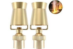 Hicello Adjustable 2 Pack 1" Brass DN25 Cascade Fountain Head for Garden and Fountains with Ice Tower Visual Effects