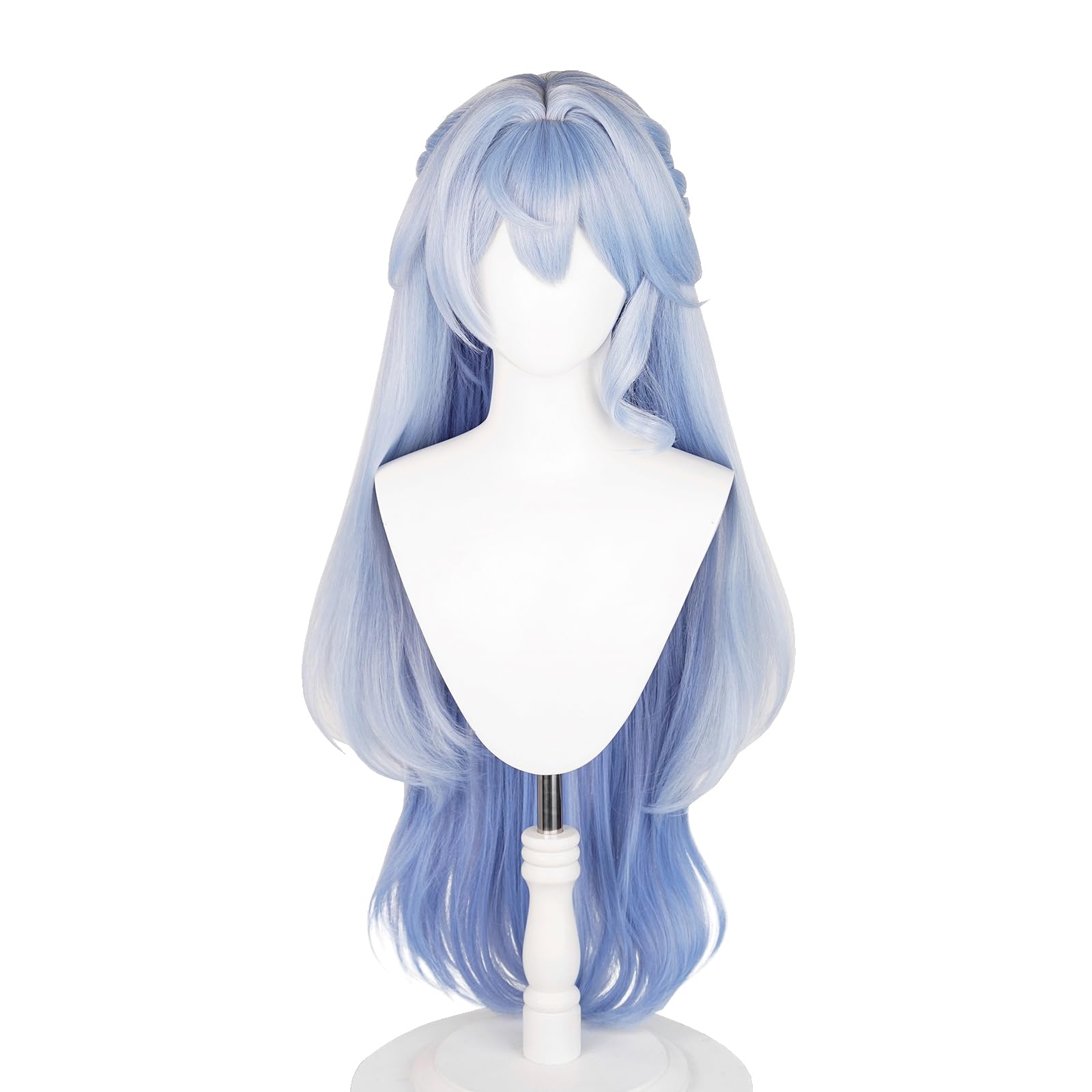 Long Blue Wave Gradient Cosplay Wig Heat Resistan Synthetic Long Hairs for Adult Women Halloween Christmas Anime Cos Party Replacement Wigs