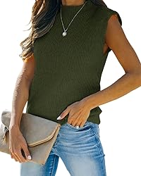 Amarmia Women's Mock Neck Knit Sweater Vest