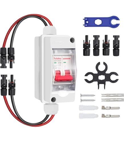 Heschen Disjoncteur DC à Boîtier Moulé MCCB, 2 Pôles, DC550V, Disjoncteur Photovoltaïque, Pour Système Solaire PV Panneaux Solaires Système De Grille (250A,HSM1PV-250