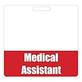 Medical Assistant Badge Buddy (Red) - Horizontal