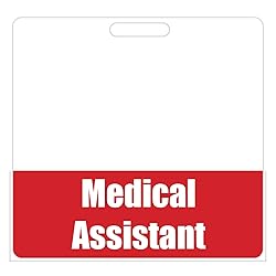 Medical Assistant Badge Buddy (Red) - Horizontal
