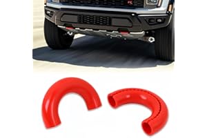 TOPVOP AUTO Tow Hook Covers Fits for Ford F150 2004-2025 & Bronco Base/Big Bend/Outer Banks 2021-2025 | Toyota Tundra 2017-2021 (Red) Front Tow Hook Cover for f150 Accessories