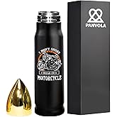 Panvola I Don't Snore I Dream I'm A Motorcycle Bullet Tumbler Snorers Motorcyclist Gift Biker Rider For Dad Husband Boyfriend Uncle Brother Stainless Steel Tumbler 17 oz Black