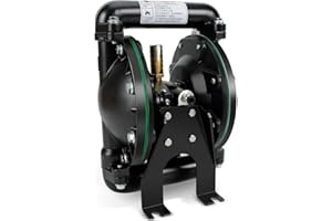 LAPPPLSP Air-Operated Double Diaphragm Pump, 35 GPM Dual Diaphragm Air Pump Pneumatic Waste Oil Transfer Pump for Chemical, 1 Inch Inlet/Outlet Port