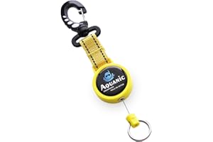 NITESCUBA Scuba Diving Retractable Gear Tethers, Scuba Accessories Dive Clip Lanyard with Snap Hook, Split Ring Quick-Release Extension Cord for Diving,Swimming,Flashlights,Cameras and More